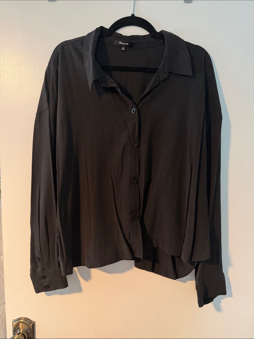 Madewell Oversized Button-Down Shirt - Black